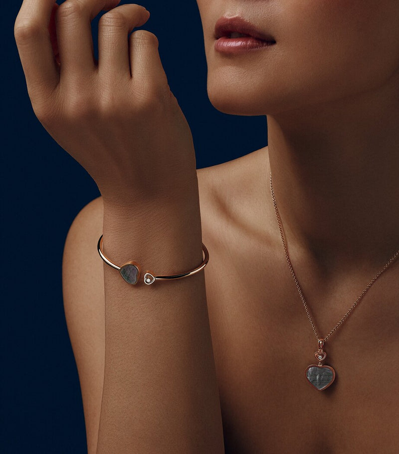 Chopard Happy Hearts pendant rose gold diamond - imported from the UK