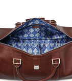Aspinal of London Boston leather holdall with brass trims, UK version