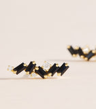 Suzanne Kalan Frenzy stud earrings black sapphires diamonds imported from the UK