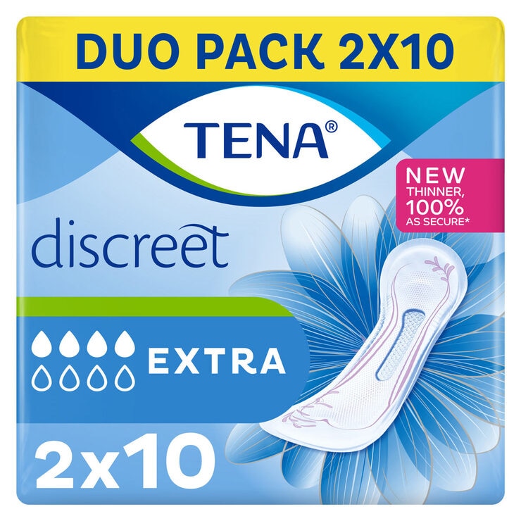 Tena Lady Extra incontinence pads 2 x 20 pack (British brand)