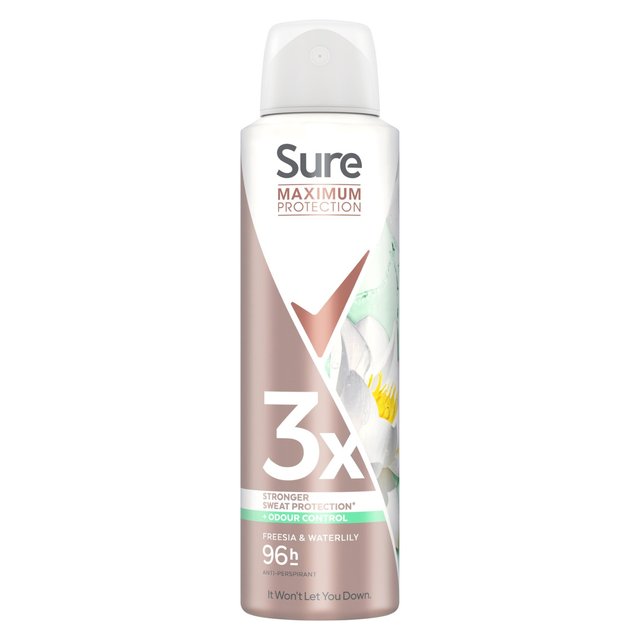 Sure Women Antiperspirant Deodorant Aerosol Max Pro Freesia & Water Lily 150ml GOODS M&S