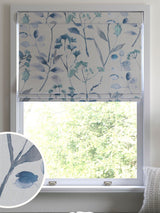Next Blue Isla Floral Blue Cotton Roman Blind- Buy online at McGrocer