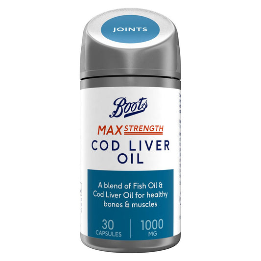 Boots Max Strength Cod Liver Oil 30 Capsules (1 month supply) GOODS Boots   