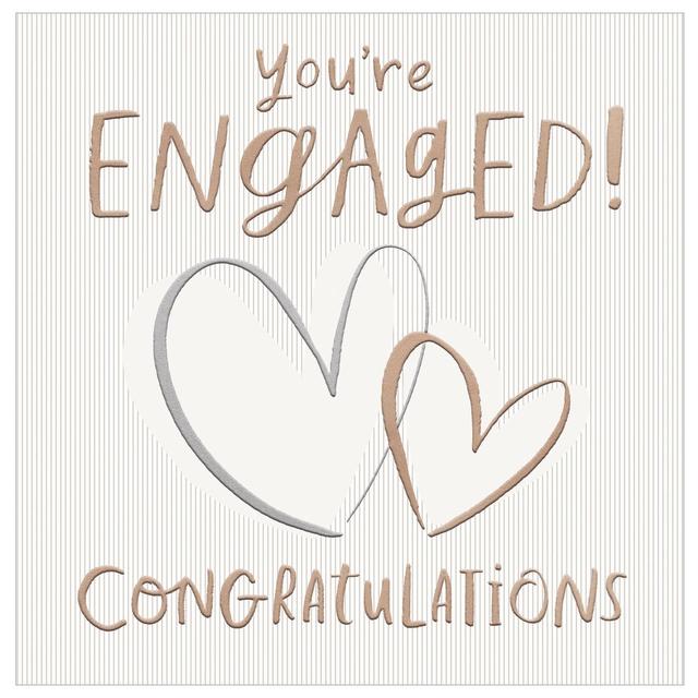 You're Engaged Two Hearts Engagement Card GOODS M&S