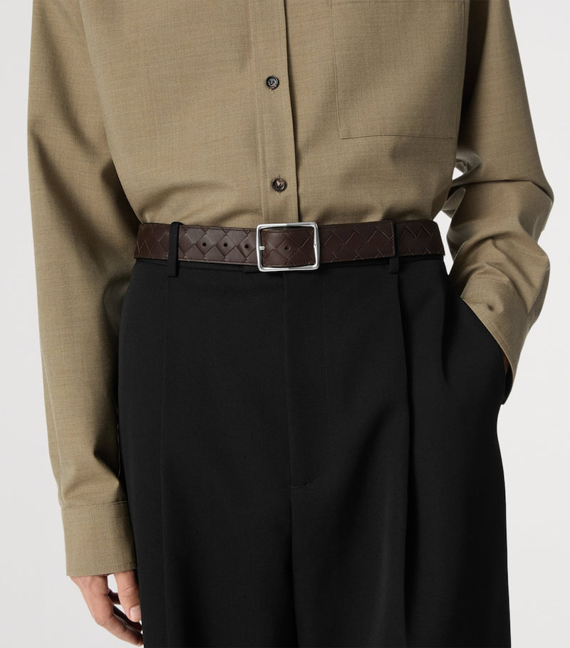 Bottega Veneta Intrecciato reversible leather belt 3.5cm - British product