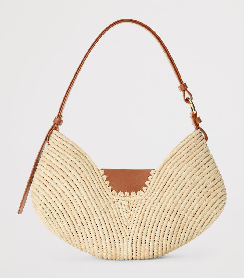 LOEWE medium raffia swing shoulder bag, UK version