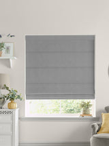 Next Laura Ashley Swanson Steel Grey Made to Measure Roman Blind- Buy online at McGrocer
