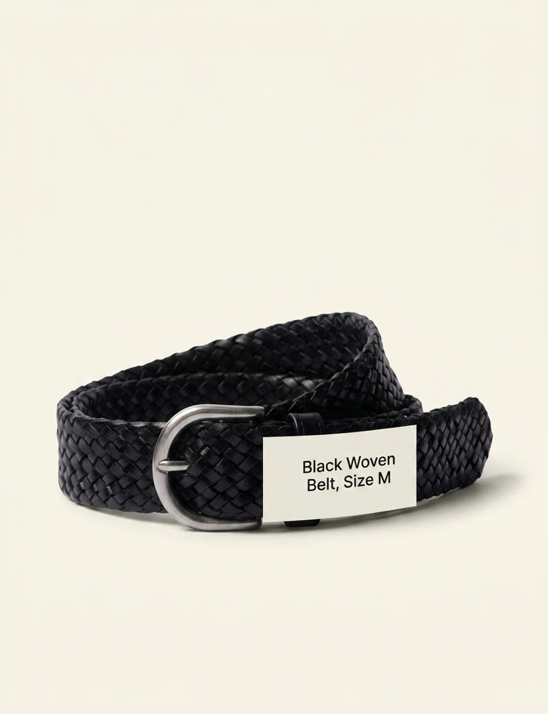 Prada braided leather belt width 3.3cm (British brand)
