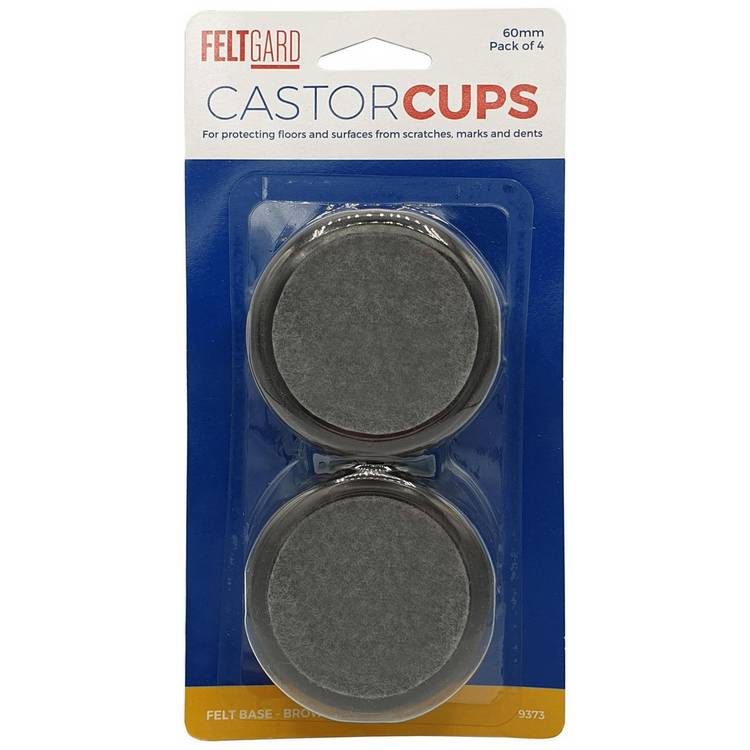 Felt Gard castor cups brown 60mm, UK version