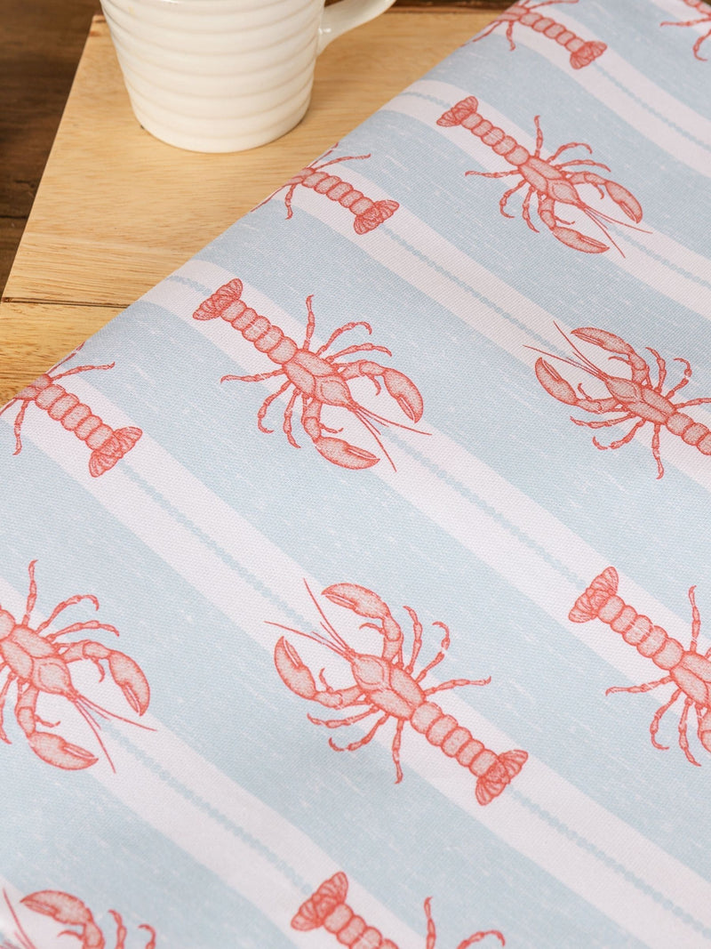 Avalon Home blue striped lobster tea towel 45x68cm, imported from the UK