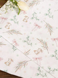 Avalon Home white bunnies and bows table runner 32x230cm - British product