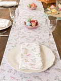 Avalon Home white bunnies and bows table runner 32x230cm - British product
