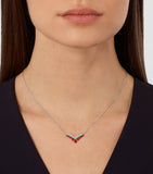 Chaumet Joséphine Aigrette white gold ruby diamond pendant necklace, UK version