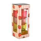 Summerhouse Strawberries & Cream Plastic Stacking Tumbler Set of 4 4 per pack GOODS M&S