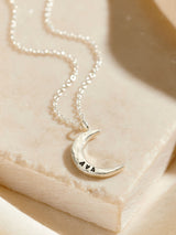 Next Posh Totty Designs Small Personalised Crescent Moon Necklace- Buy online at McGrocer