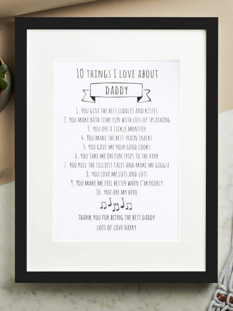 Posh Totty Designs personalised daddy print 33x43cm - British product