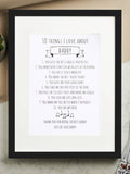 Posh Totty Designs personalised daddy print 33x43cm - British product