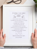 Posh Totty Designs personalised daddy print 33x43cm - British product