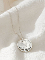 Next Posh Totty Designs Hammered Family Disc Necklace Sterling Silver 18 Chain- Buy online at McGrocer