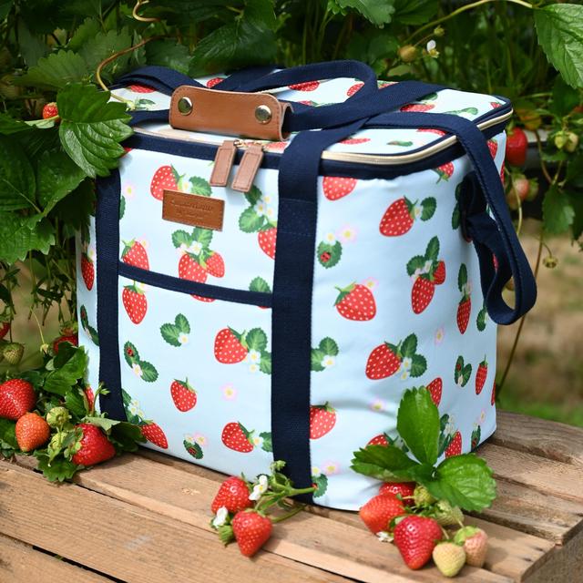 Summerhouse Strawberries & Cream Insulated 20L Cool Bag Aqua GOODS M&S
