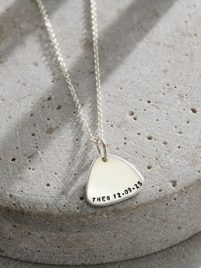 Next Personalised Sterling Silver Plectrum Necklace- Buy online at McGrocer