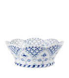Royal Copenhagen porcelain full lace fluted fruit bowl 23cm, imported from the UK