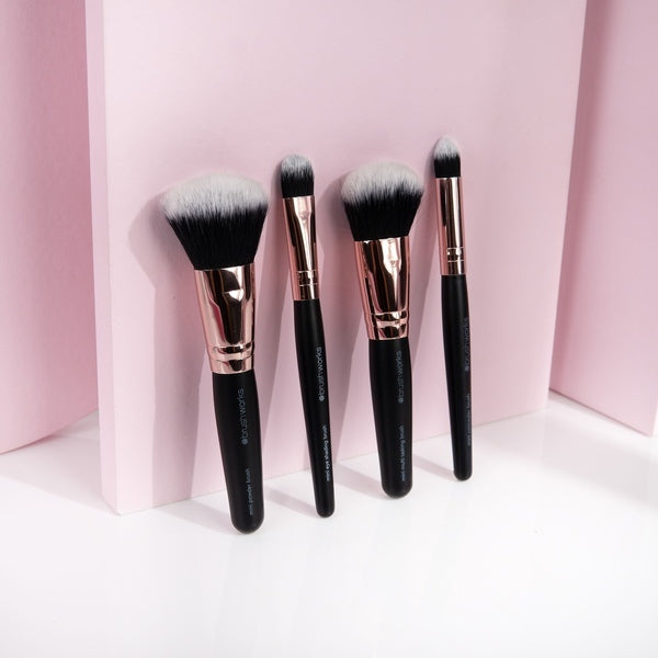 Brushworks Travel Makeup Brush Set 4pc Mini, UK version