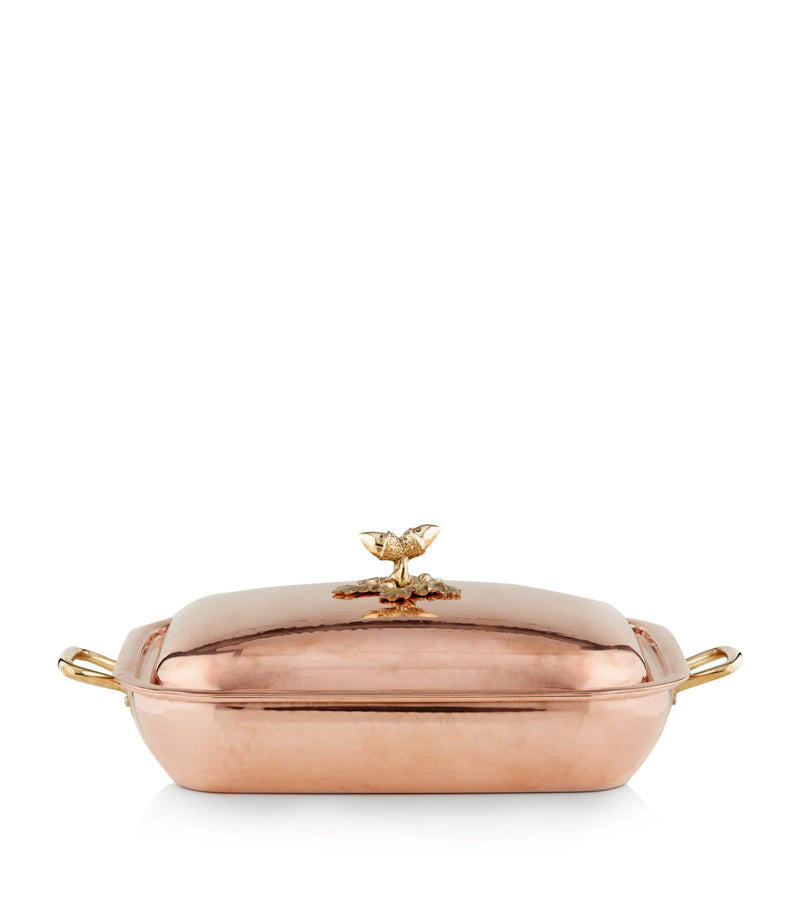 Ruffoni hammered copper oval casserole 38cm, imported from the UK