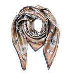 Aspinal of London silk printed square scarf 90cm (British brand)