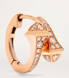 MARLI New York rose gold and diamond huggie earrings (British brand)