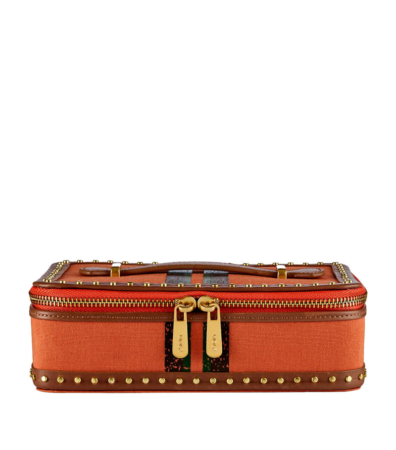 WOLF Ida Travel Zip Jewellery Case (British brand)