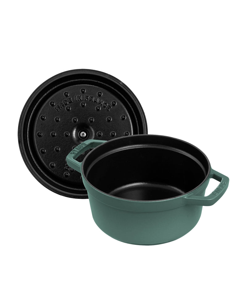 Round Cast Iron Enamel Coated Casserole Dish 20cm 2.2L