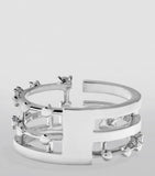 Marli New York asymmetric 18kt white gold diamond ring - British product
