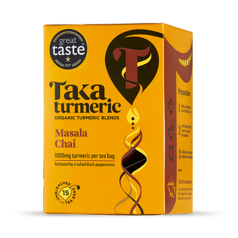 Taka Turmeric masala chai turmeric tea 15 teabags - British product