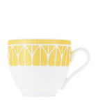 Christofle porcelain Malmaison Riviera espresso cup and saucer, imported from the UK