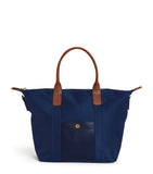 Harrods grab nylon tote bag with leather trims, imported from the UK