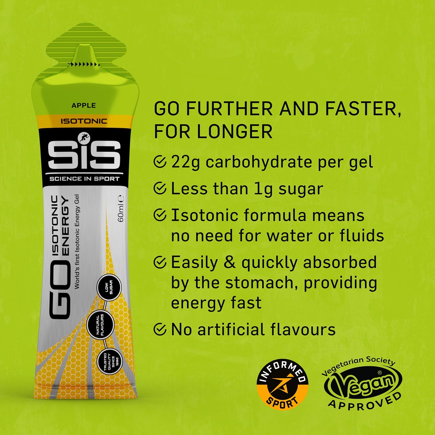 SiS GO Isotonic Energy Gel Orange 6 x 60ml - 998764