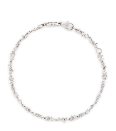 Harrods Suzanne Kalan White Gold and Diamond Sparkler Bracelet- Buy online at McGrocer