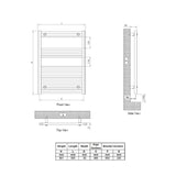 UltraHeat Eco Rail radiator 500x801x30 mm, UK version
