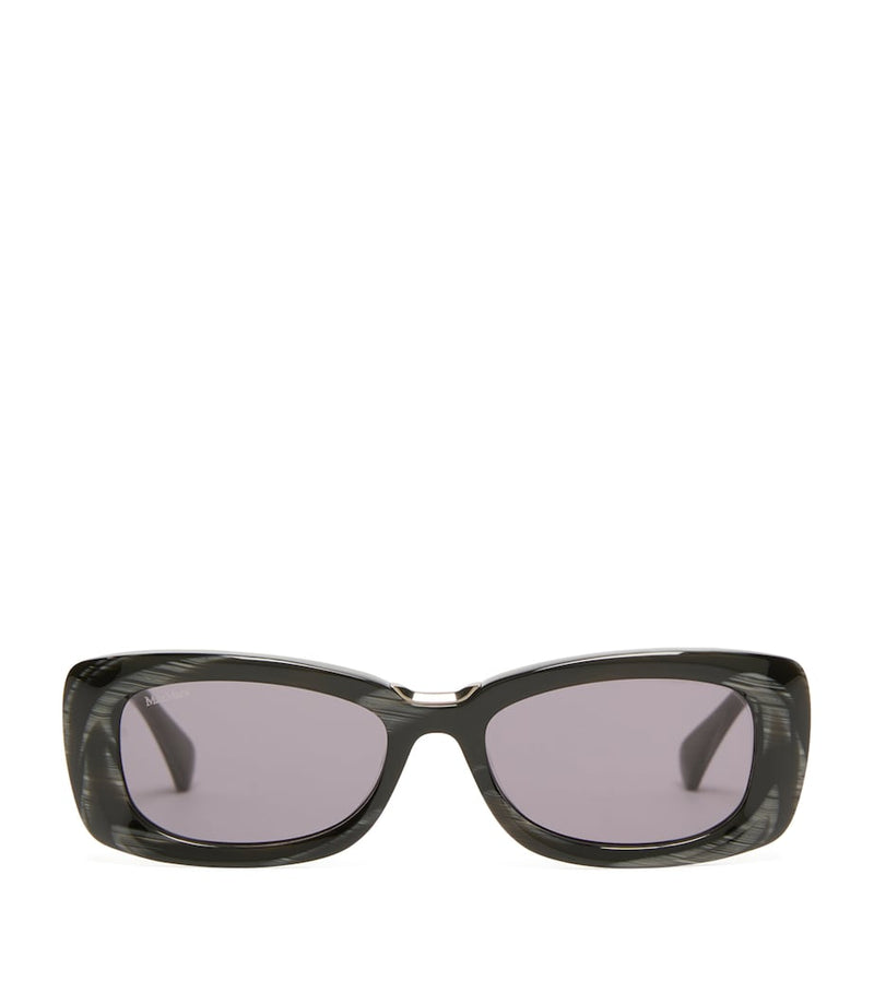 Max Mara acetate rectangular sunglasses, imported from the UK