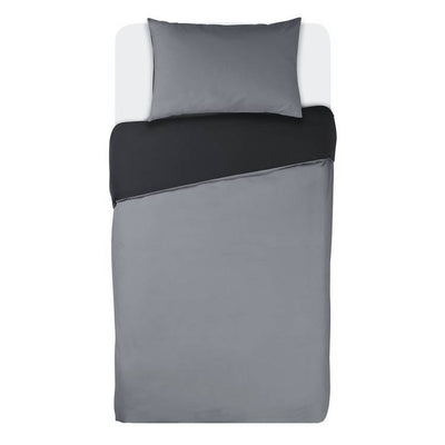 Argos Habitat Easycare Two Tone Grey & Black Bedding Set - Single- Buy online at McGrocer