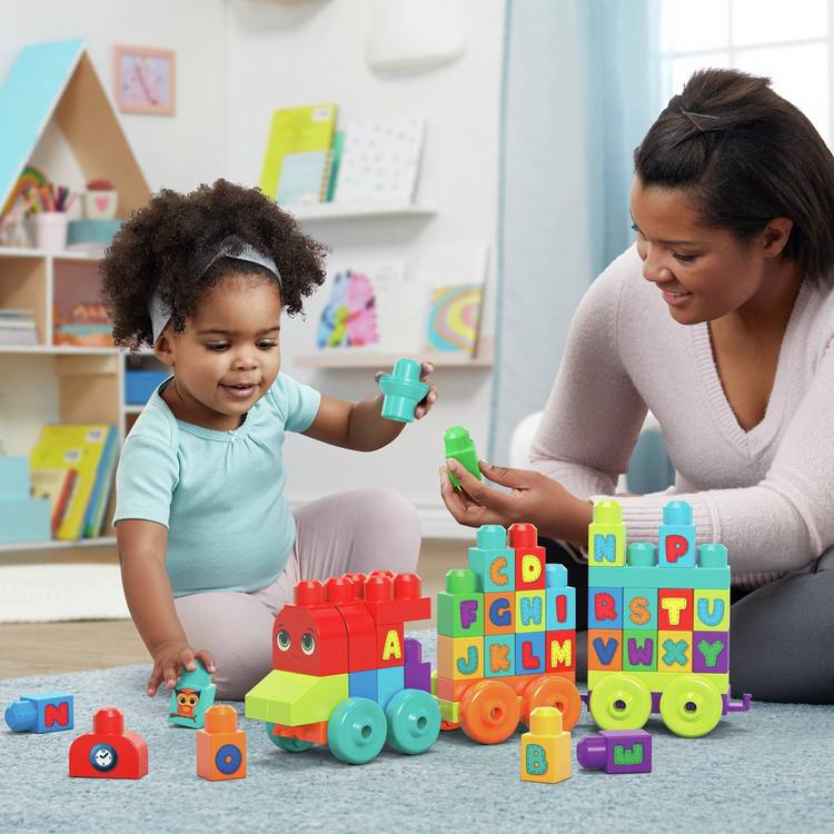 Mega Bloks ABC learning train 60-piece set, UK version