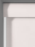 Blush pink Sammi blackout roller blind, imported from the UK