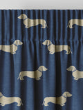 Emily Bond Peggy curtains dachshund print, UK version