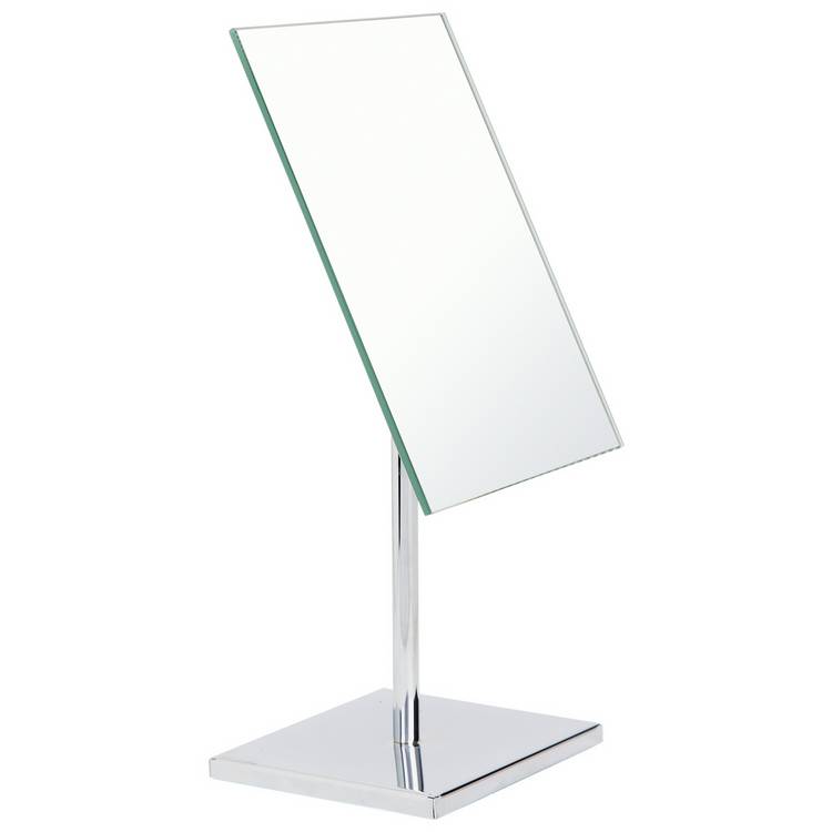 Argos Home silver frameless pedestal mirror 34x17cm, UK version