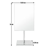 Argos Home silver frameless pedestal mirror 34x17cm, UK version