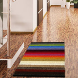 Argos Linea Stripe Flatweave Rug Multicoloured 66x100cm- Buy online at McGrocer