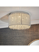 Next Gallery Home Silver Petra Flush Ceiling Light- Buy online at McGrocer