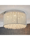 Gallery Home Petra flush ceiling light silver K9 crystal chrome (British brand)