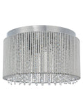 Gallery Home Petra flush ceiling light silver K9 crystal chrome (British brand)